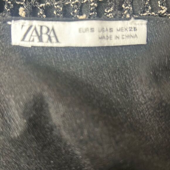 ZARA Black Mesh Slip Midi Dress Size S (003) - Picture 10 of 12